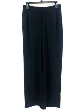 Lysse Black Pull On Wide Leg Textured Pants Women's Medium
